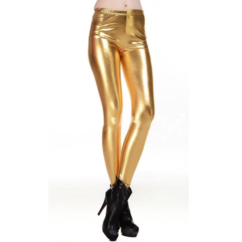 Gold Metallic Leggings (sh)